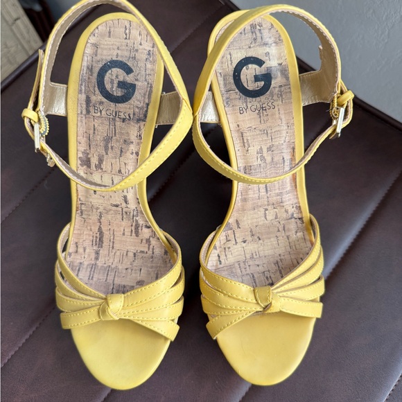 Guess Yellow Platform Sandals - Picture 3 of 10